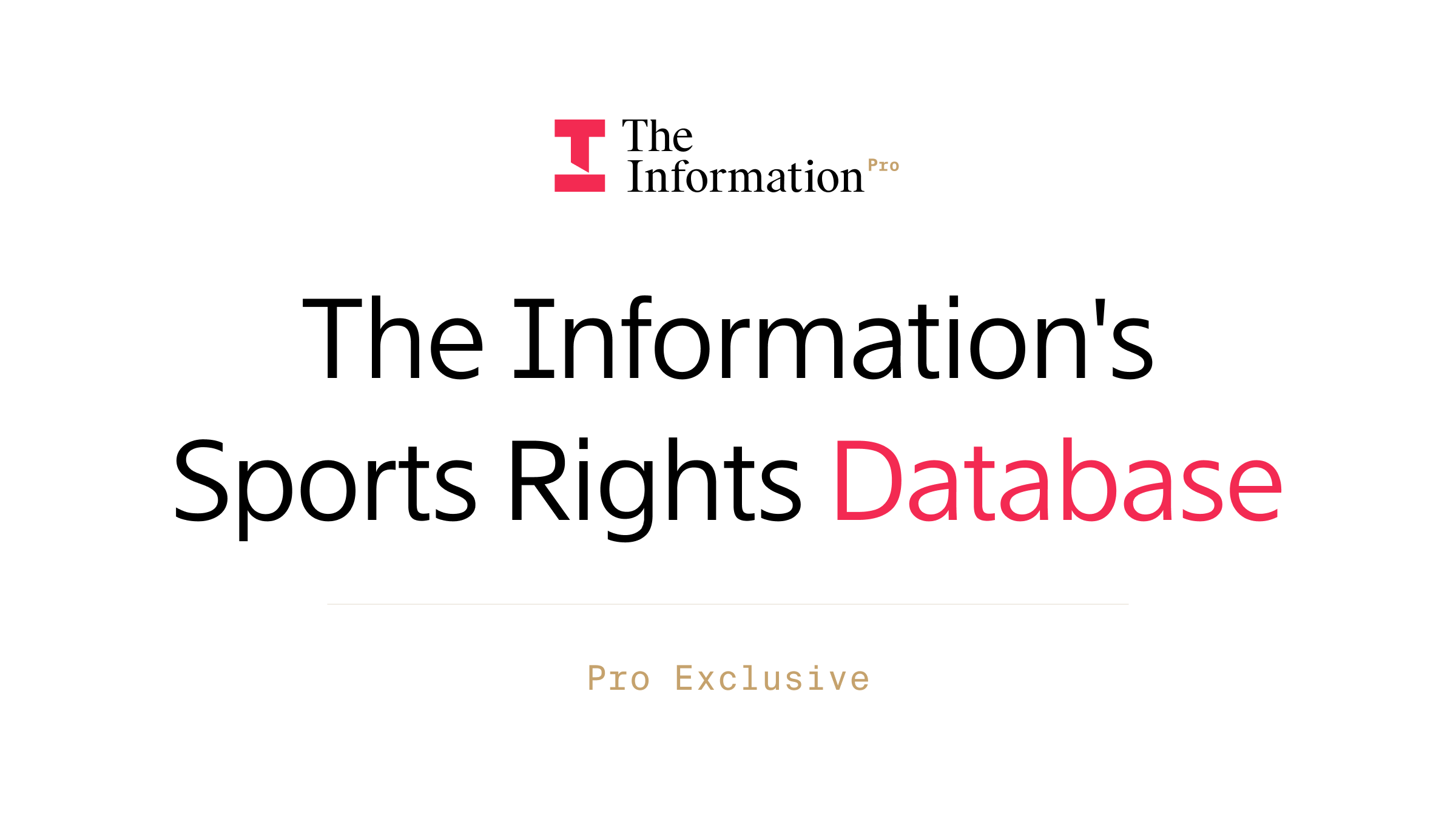 Sports Streaming Deals Database Major Broadcasting Rights & License