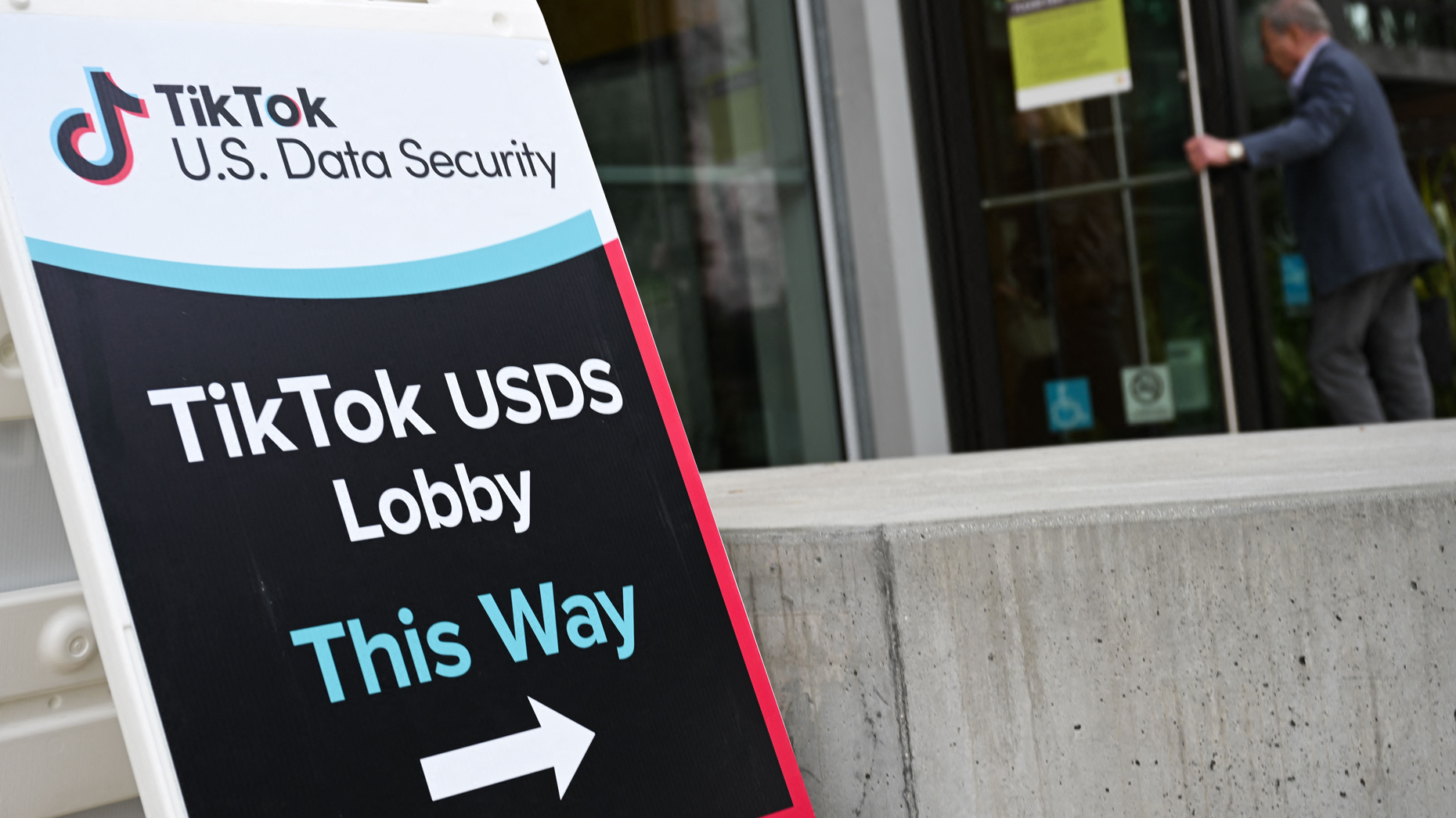 A sign outside TikTok's offices in Culver City, Calif. this week. Photo by Getty.