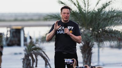 SpaceX CEO Elon Musk last August. Photo by Bloomberg
