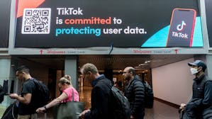 A TikTok advertisement at Union Station in Washington, D.C., on Wednesday, March 22, 2023. Photo by Bloomberg.