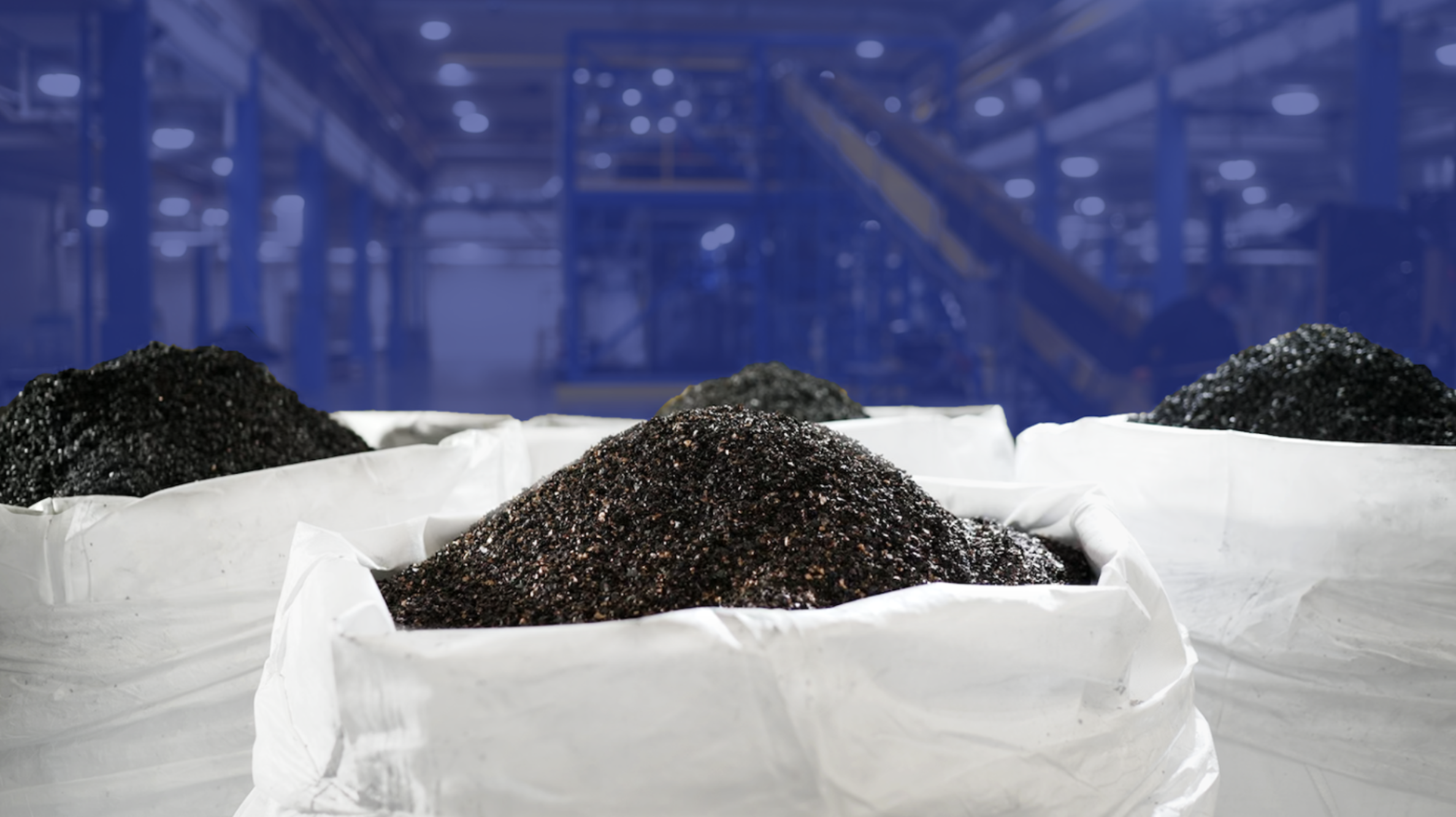 Shredded and crushed batteries, otherwise known as black mass. Photo: Courtesy Li-Cycle.