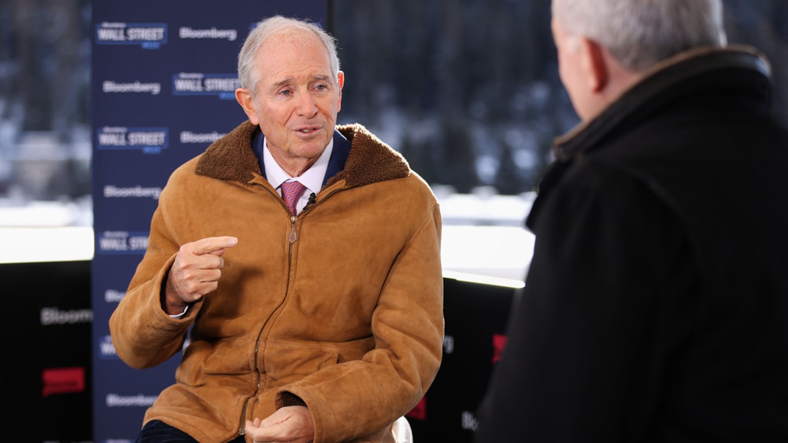 Blackstone CEO Stephen Schwarzman in Davos earlier this year. Photo by Bloomberg.
