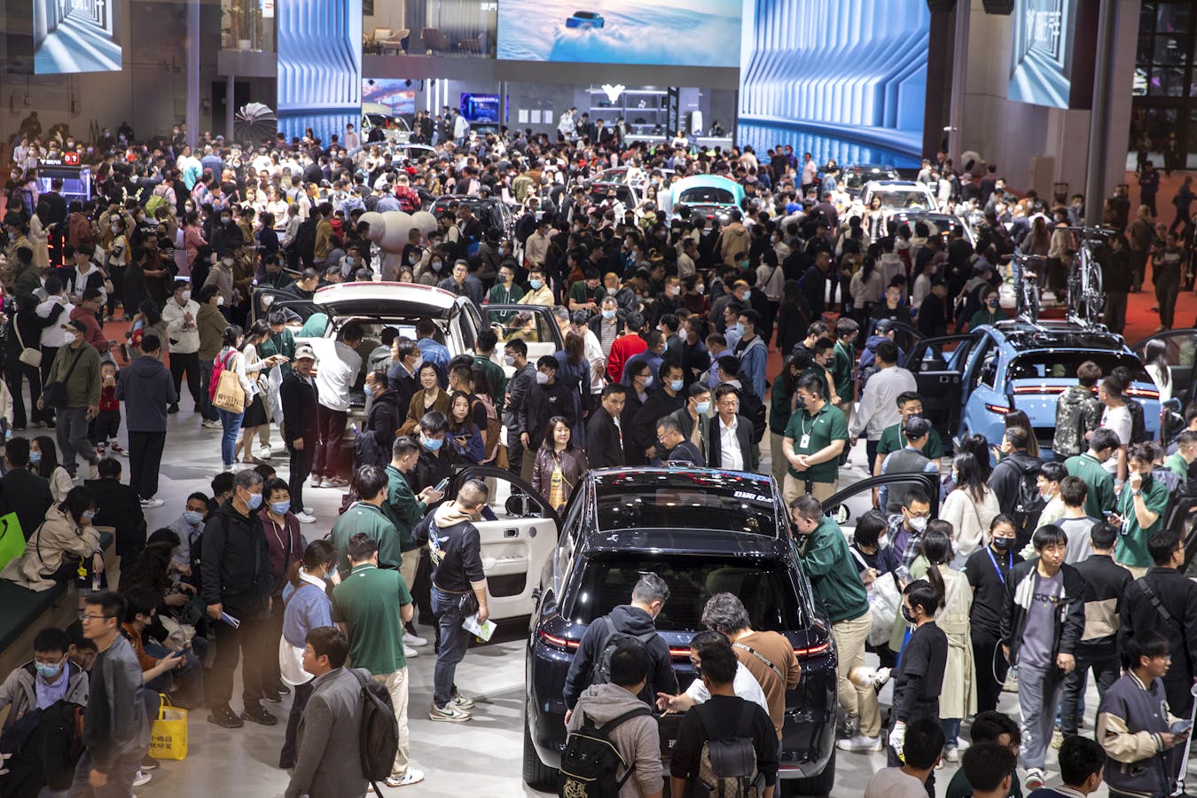 Li Auto's booth at the Shanghai Auto Show. Photo: VCG via Getty