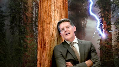 Roelof Botha, senior steward of Sequoia Capital. Photo-illustration by Clark Miller for The Information (photo Getty)