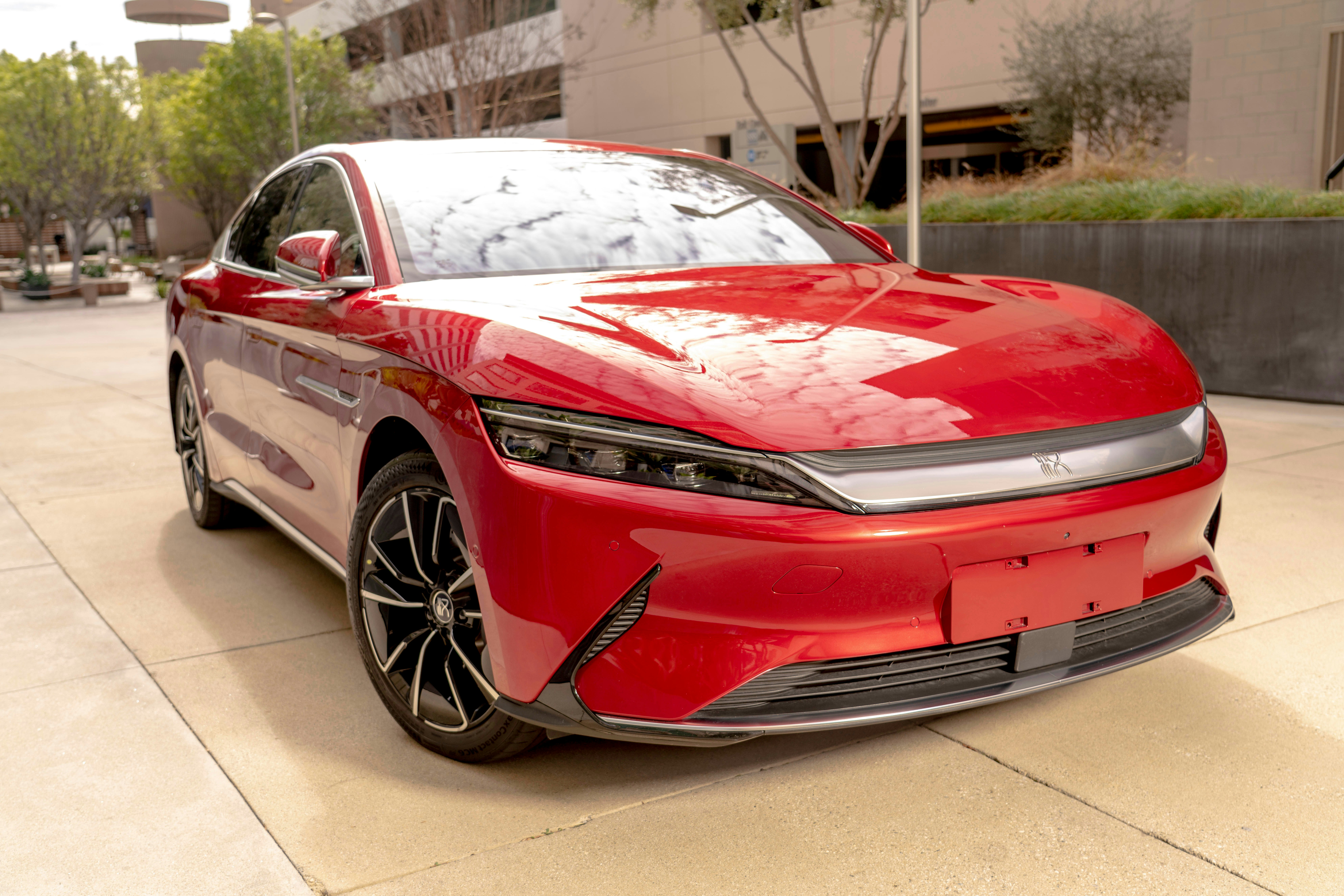 China's Byd, manufacturer of the Han (above), uses only iron-based batteries. Photo: Kyle Grillot/Bloomberg/Getty