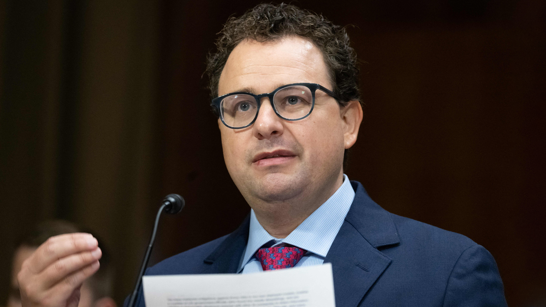 Dario Amodei, CEO of Anthropic, testifies on July 25. Photo by Getty.