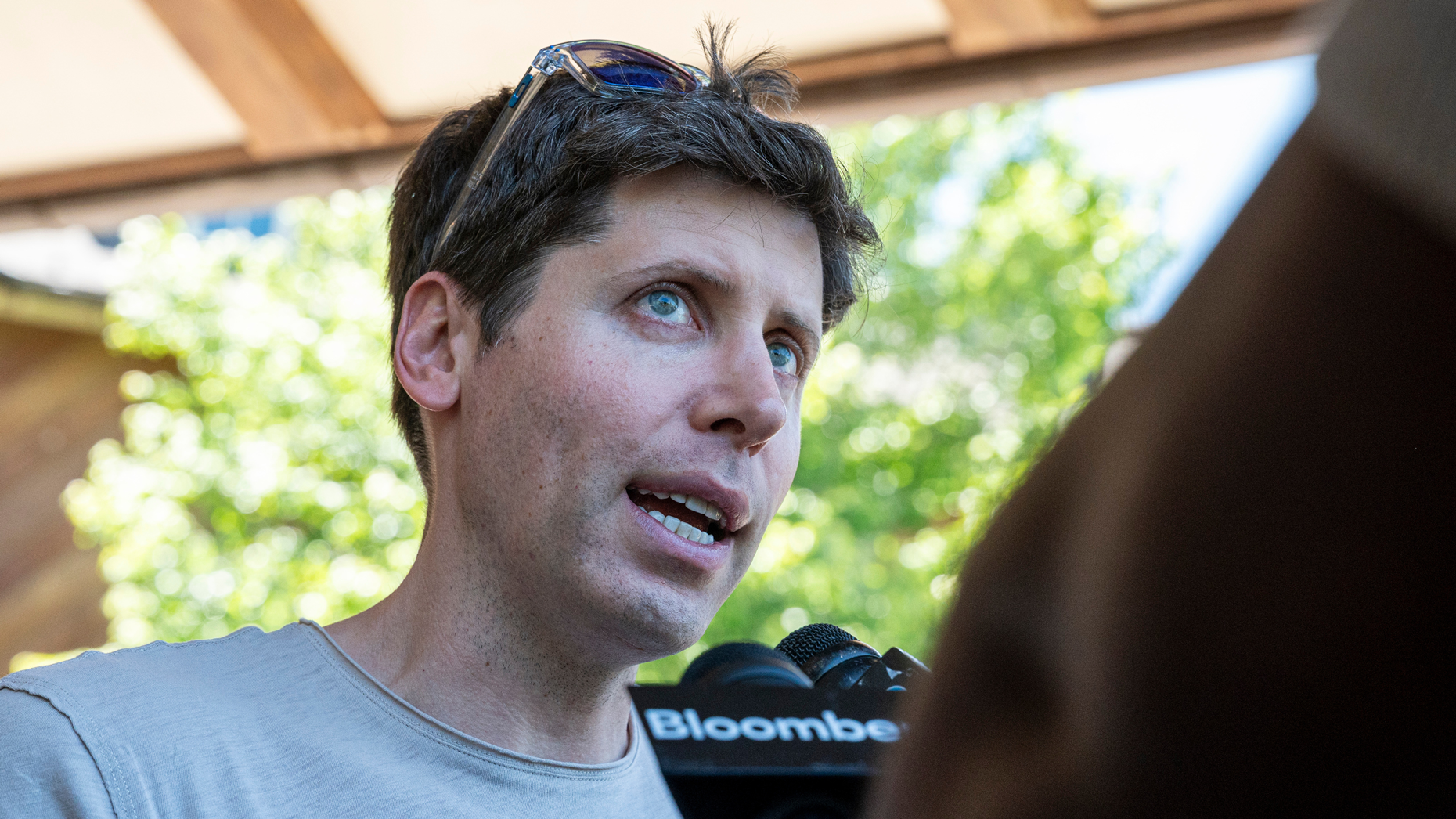 Sam Altman at the Allen & Co. Media and Technology Conference in Sun Valley, Idaho on July 11. Photo by Getty.