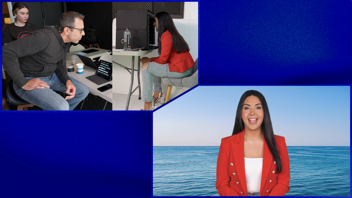 Giselle Ugarte created an AI avatar of herself (right). Photo courtesy of Giselle Ugarte