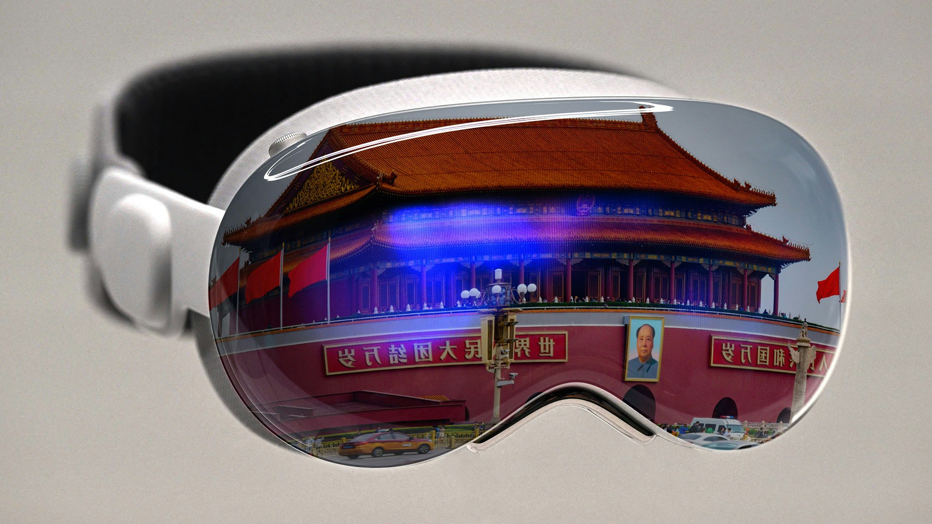 Composite by Clark Miller. Apple Vision Pro photo by Josh Edelson/AFP via Getty Images.