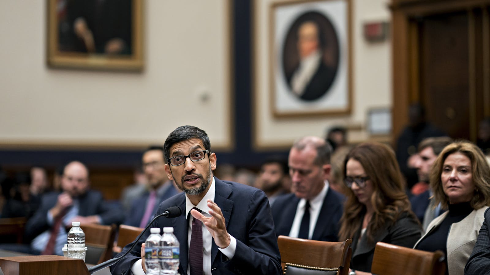 Google CEO Sundar Pichai testifies in Congress in December 2018. Photo by Bloomberg via Getty.