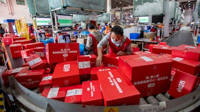 Merchandise purchased through Xiaohongshu (“little red book”) in Jinhua, China. VCG via Getty Images