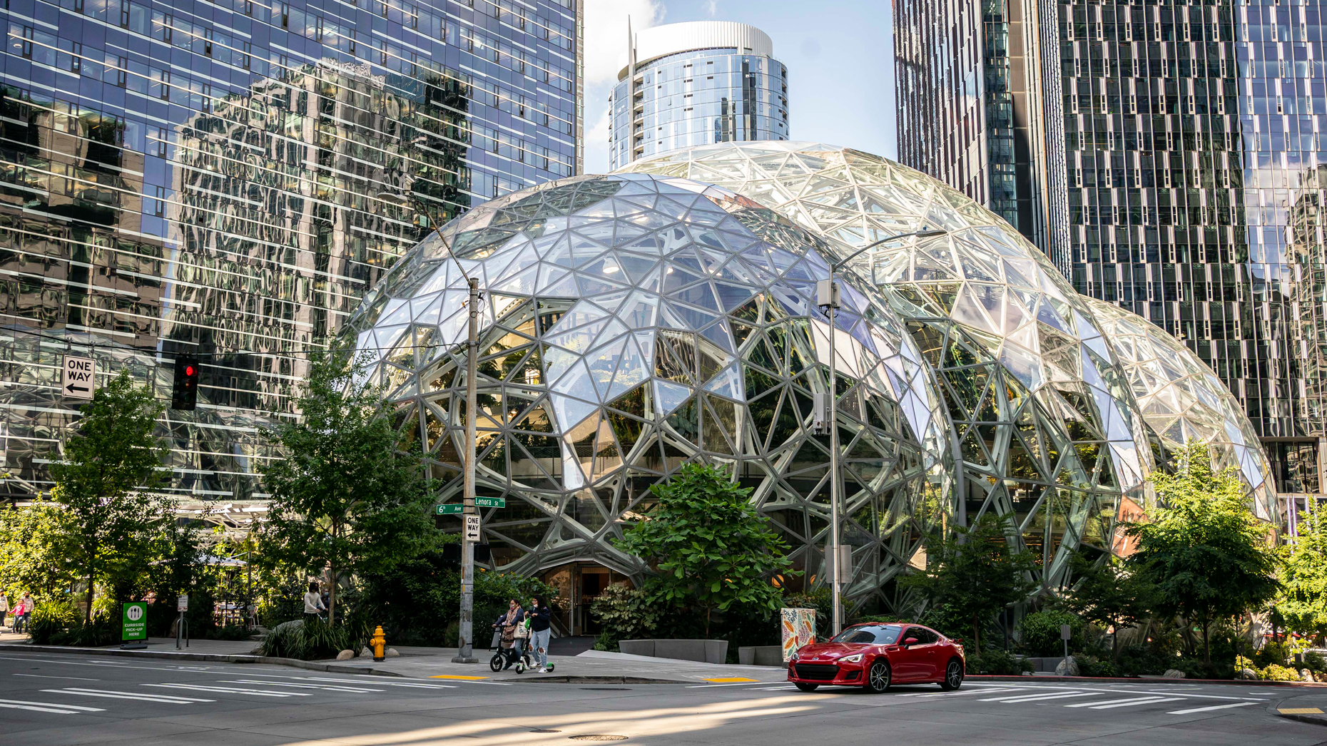 The Amazon Spheres in Seattle. Photo via Getty.