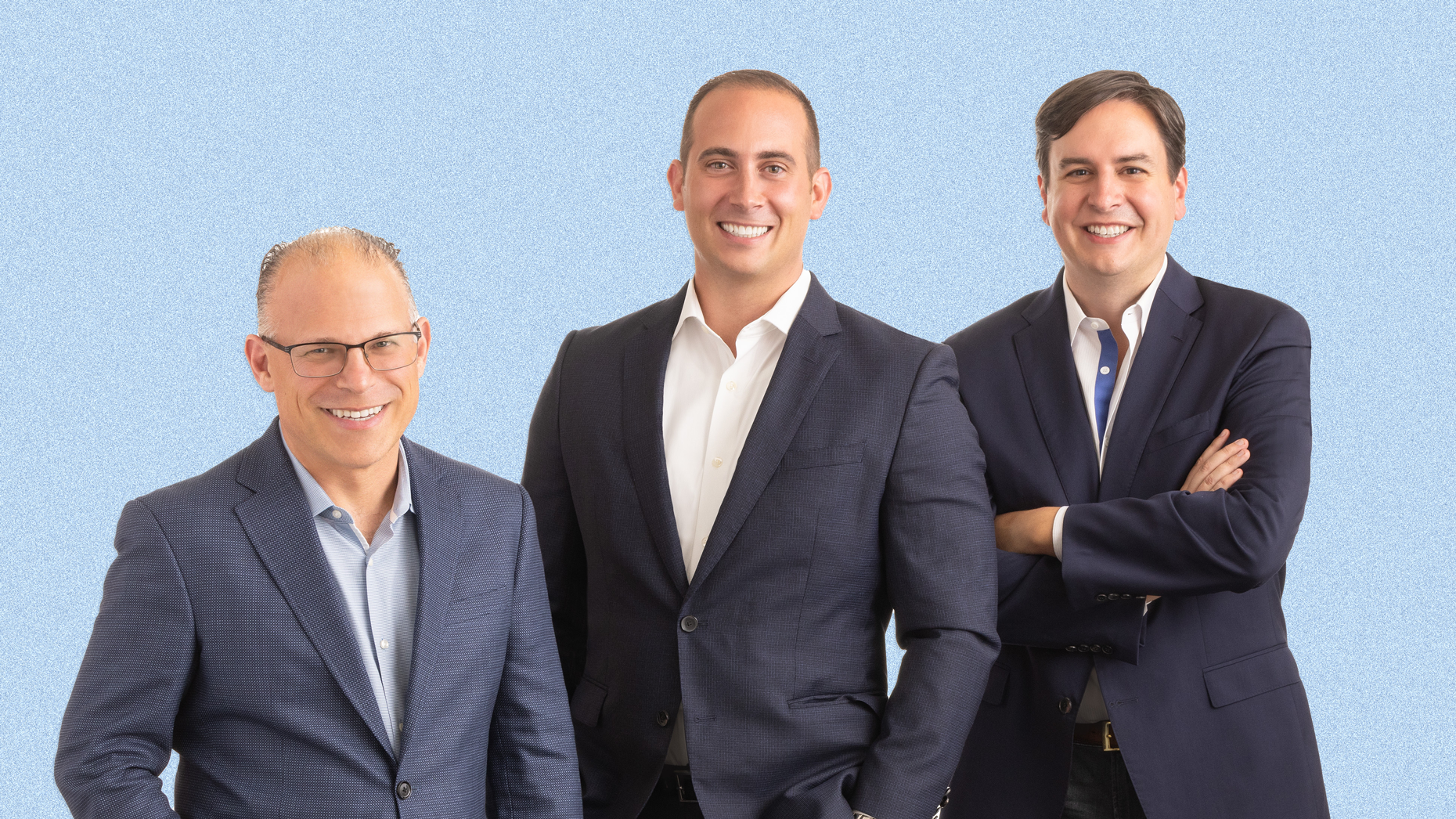 From left to right: Ross Weiner, Brandon Hightower and Alan Bressers. Photo courtesy of AXOM Partners.