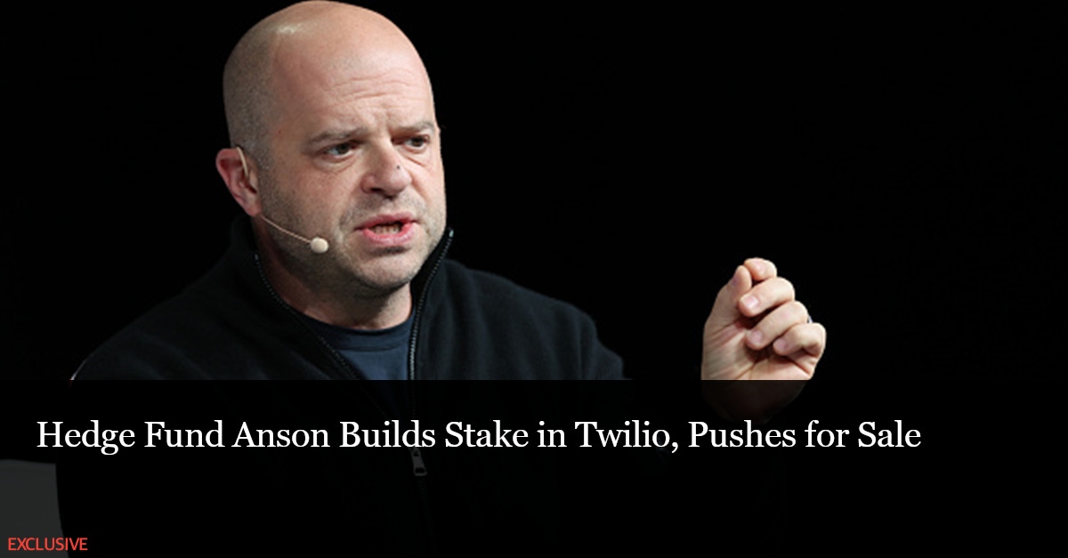 Hedge Fund Anson Builds Stake in Twilio, Pushes for Sale