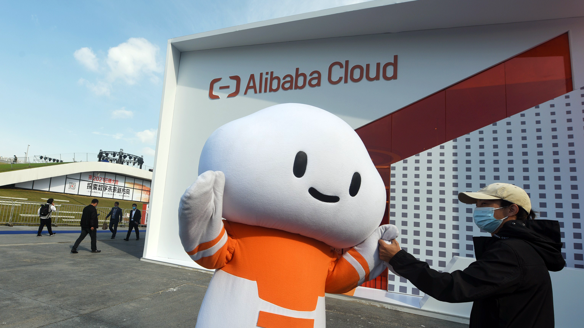 Alibaba Cloud's mascot. Photo by Long Wei/Costfoto/Future Publishing via Getty.