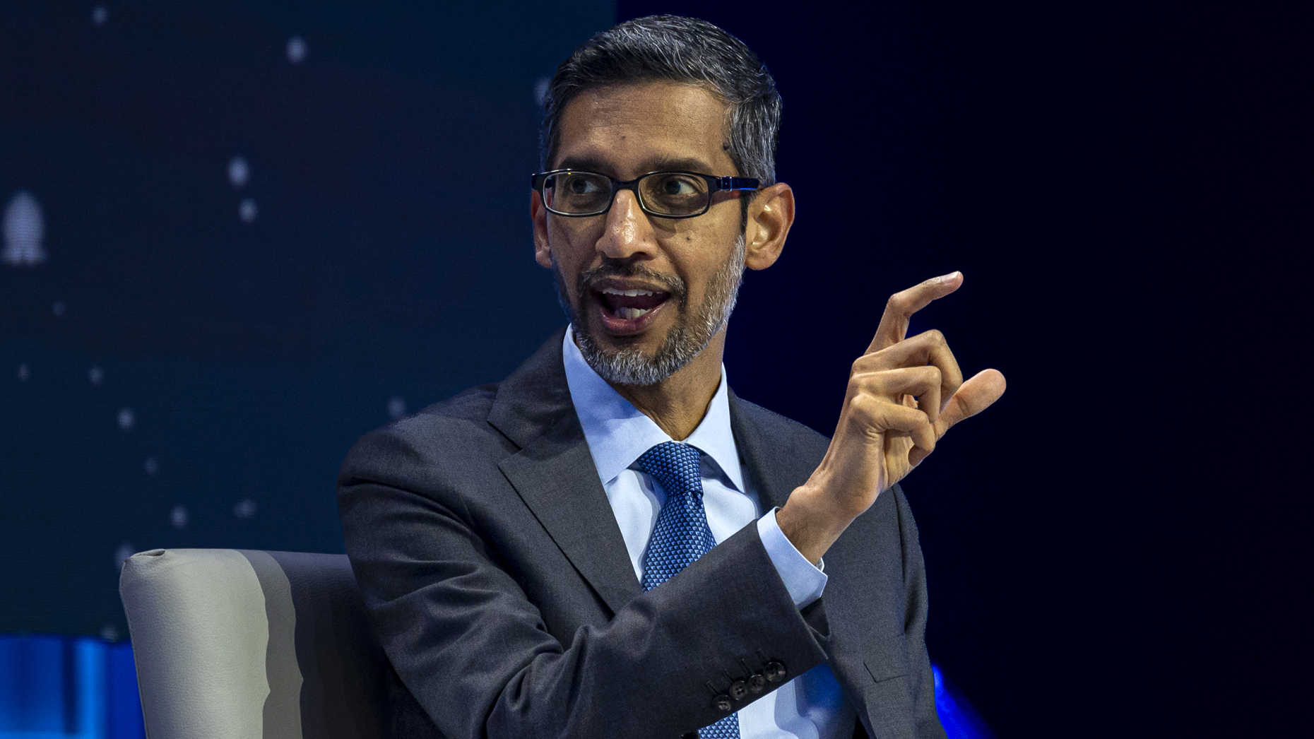 Google CEO Sundar Pichai. Photo by Bloomberg via Getty Images.