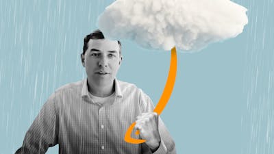 AWS sales chief Matt Garman. Collage by Clark Miller