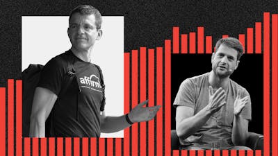 Affirm CEO, Max Levchin (left) and Klarna CEO, Sebastian Siemiatkowski (right). Photos via Getty.