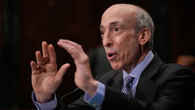 SEC Chair, Gary Gensler. Photo by Drew Angerer via Getty Images.