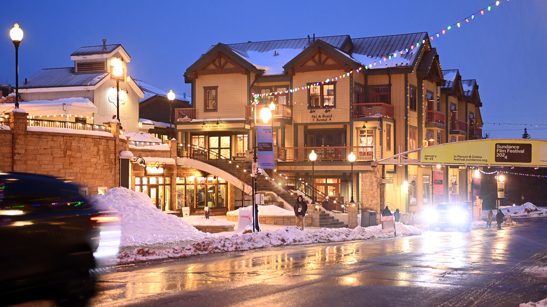 Main Street in Park City, Utah during the 2024 Sundance Film Festival. Photo by Araya Doheny/Getty Images.