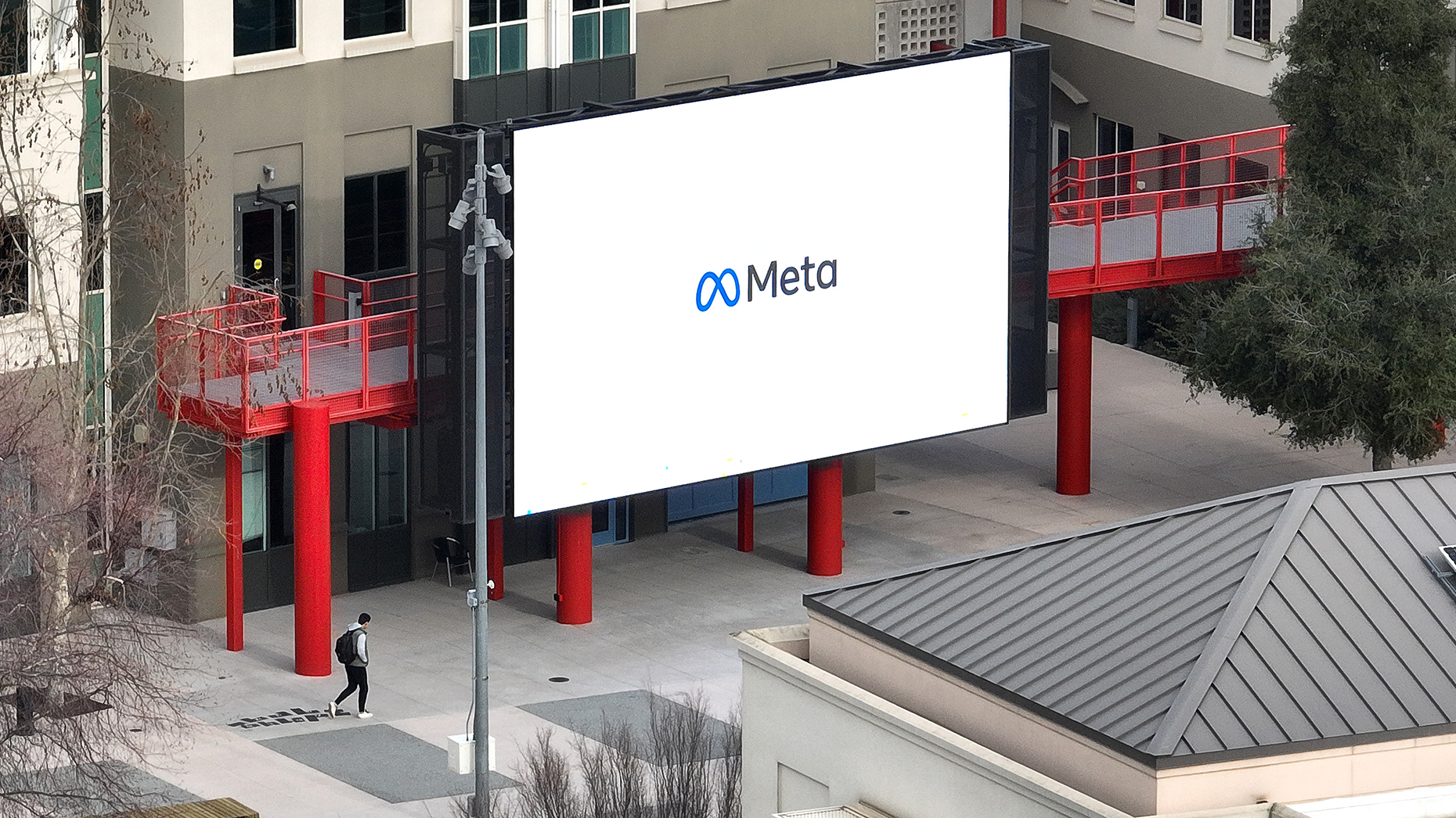 Meta campus in Menlo Park. Photo by Getty.