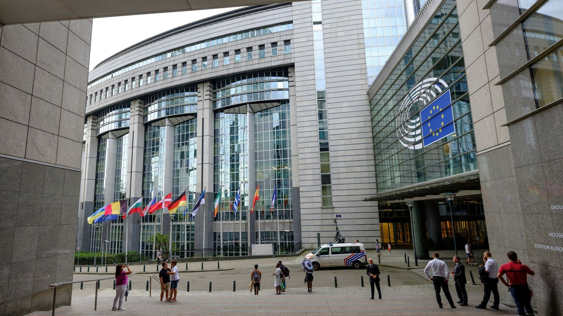 The European Union Parliament building in Brussels. Photo by Thierry Monasse via Getty Images.