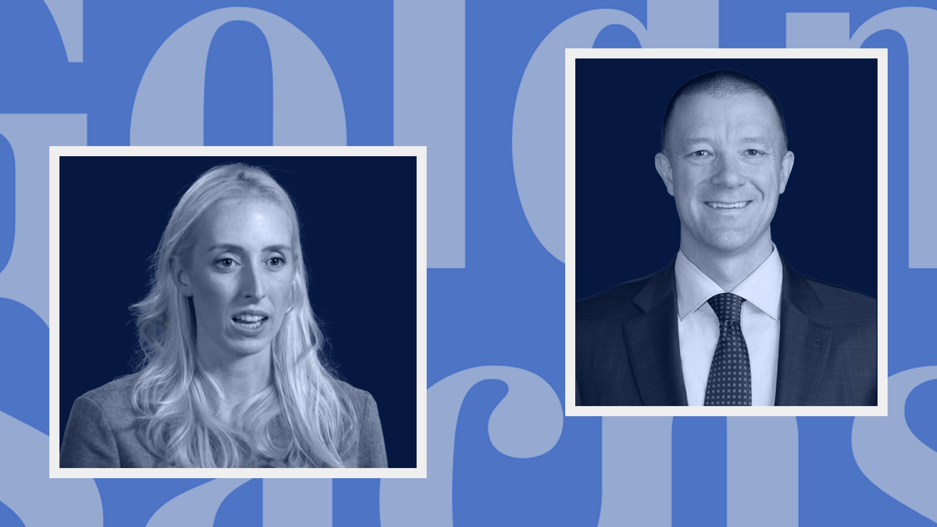 Jane Dunlevie and Jason Rowe. Photos via Goldman Sachs and Fulbright Canada.