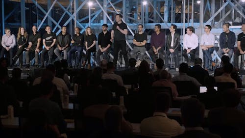 In March 2023, Musk and his 16 top executives on Tesla Investor Day. Photo: Via YouTube