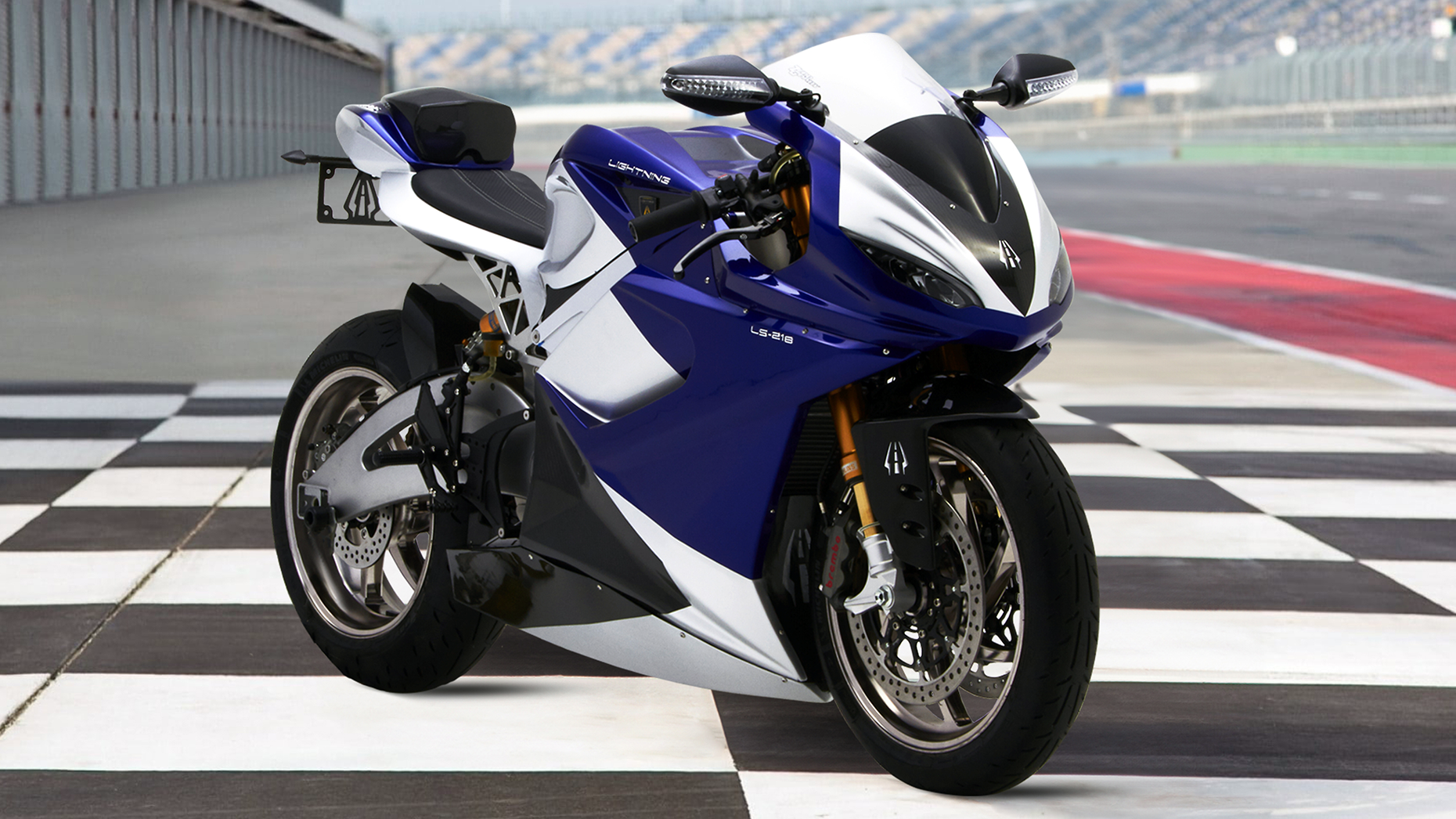 The electric Lightning LS-218, with Enevate's dominant metallurgical silicon anode. Photo: Courtesy Lightning Motorcycle