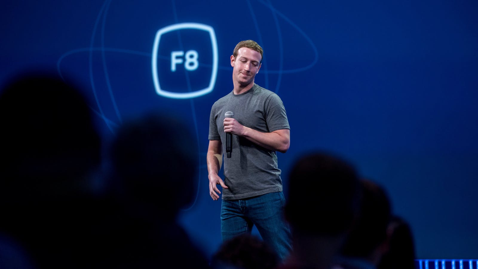 Mark Zuckerberg at last year's F8. Photo by Bloomberg.