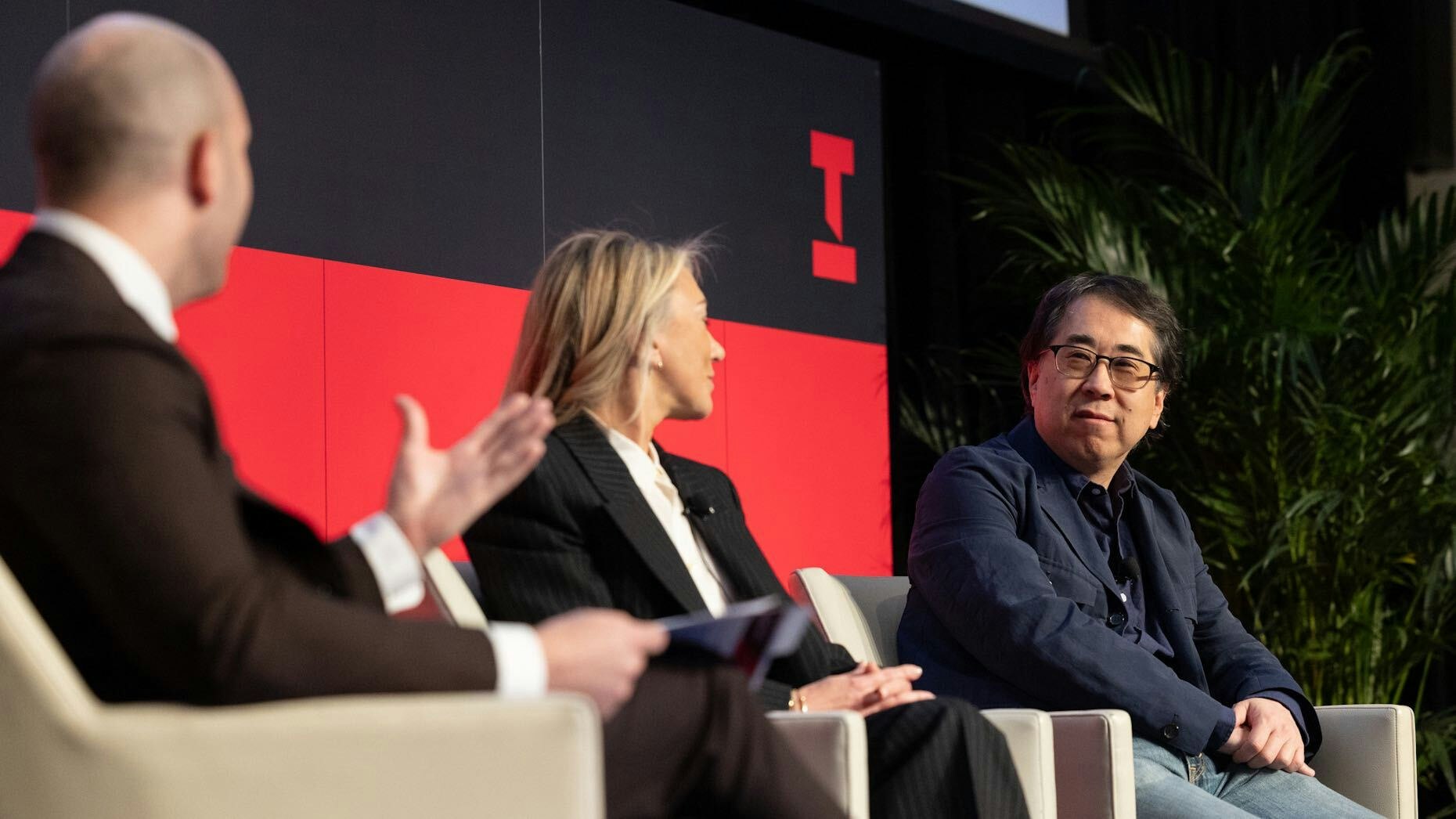 Juliet de Baubigny  of BDT & MSD Partners and Tony Kim of BlackRock on Tuesday.