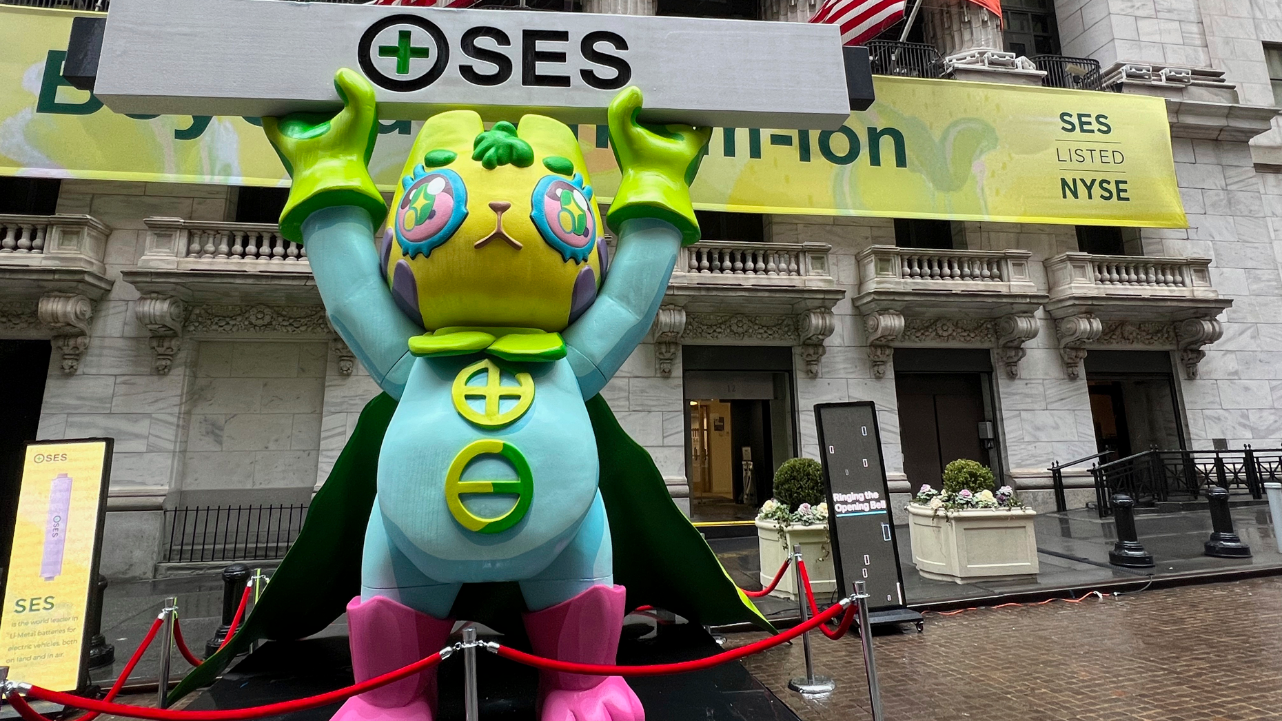 SES joined the New York Stock Exchange in 2022. Photo: Sipa/AP