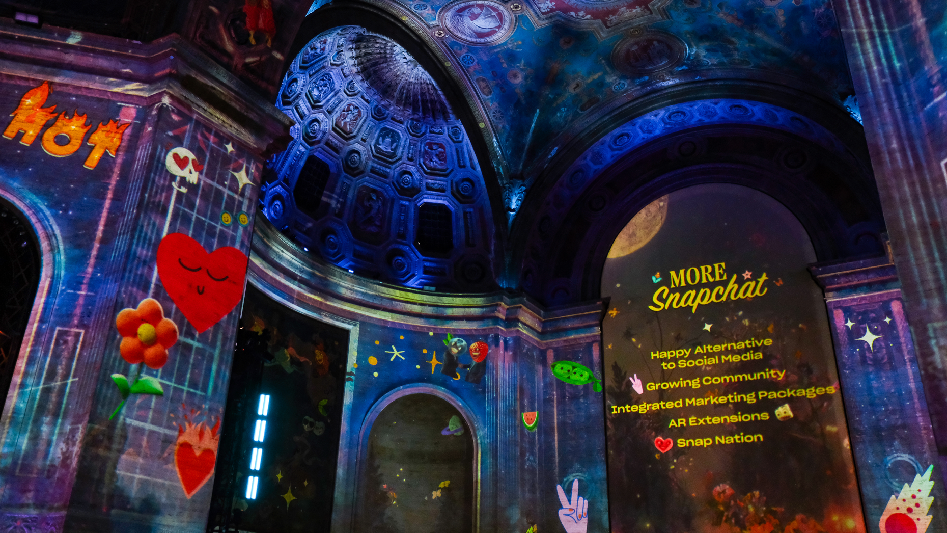 Snapchat's immersive "More Snapchat" experience at IAB NewFronts in New York City. Photo via Snapchat.