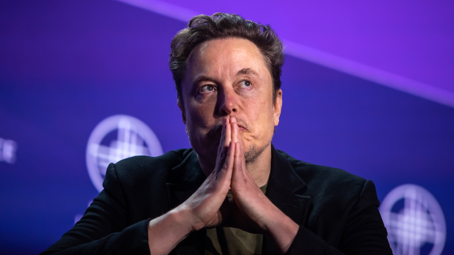 Elon Musk at the Milken Institute's Global Conference on Monday. Photo by Apu Gomes/Getty Images.