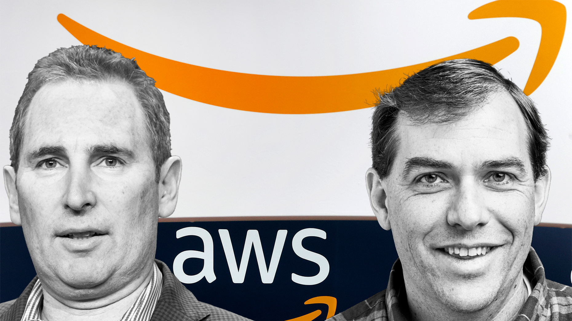 Amazon CEO Andy Jassy, left, and AWS's new leader Matt Garman. Photos via Getty