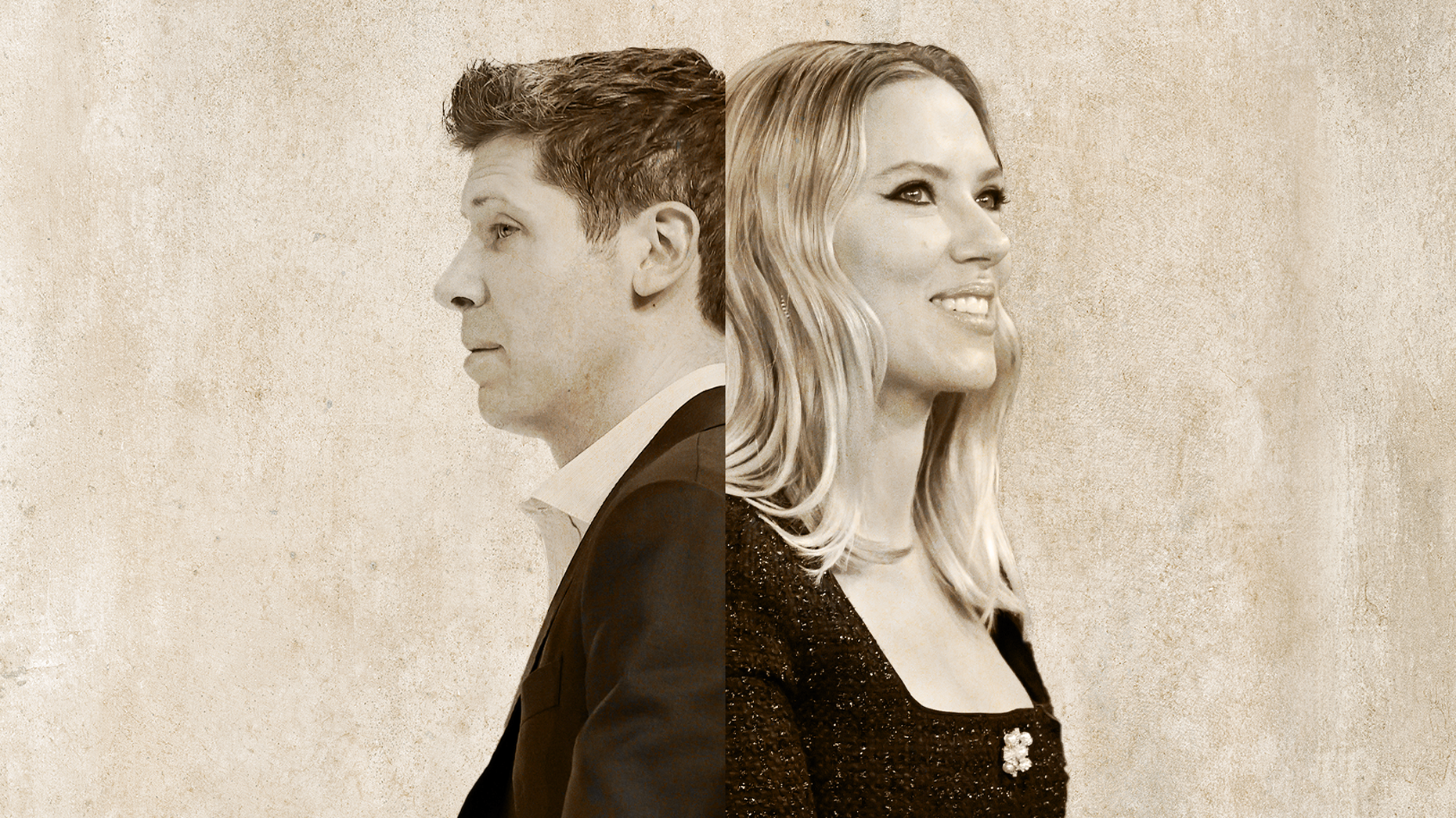 Sam Altman and Scarlett Johansson. Photos via Getty Images