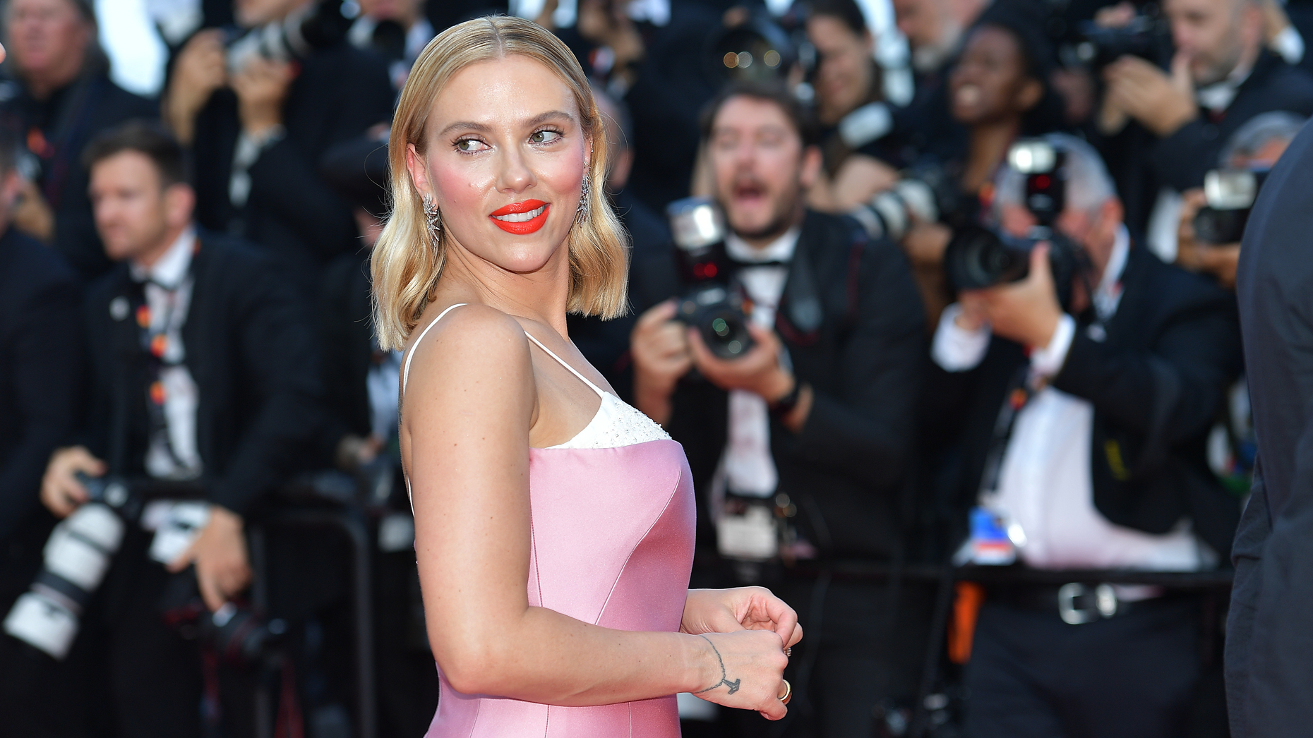 Scarlett Johansson at the 2023 Cannes Film Festival. Photo by Dominique Charriau via Getty Images.