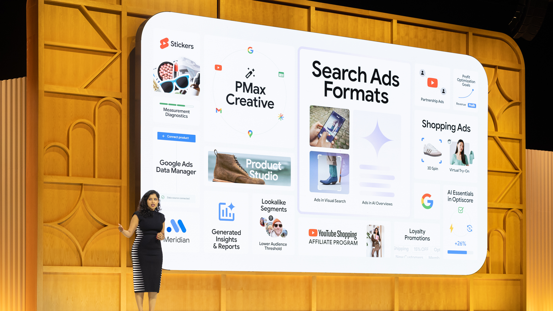 Google ads product leader Vidhya Srinivasan on Tuesday. Photo via Google