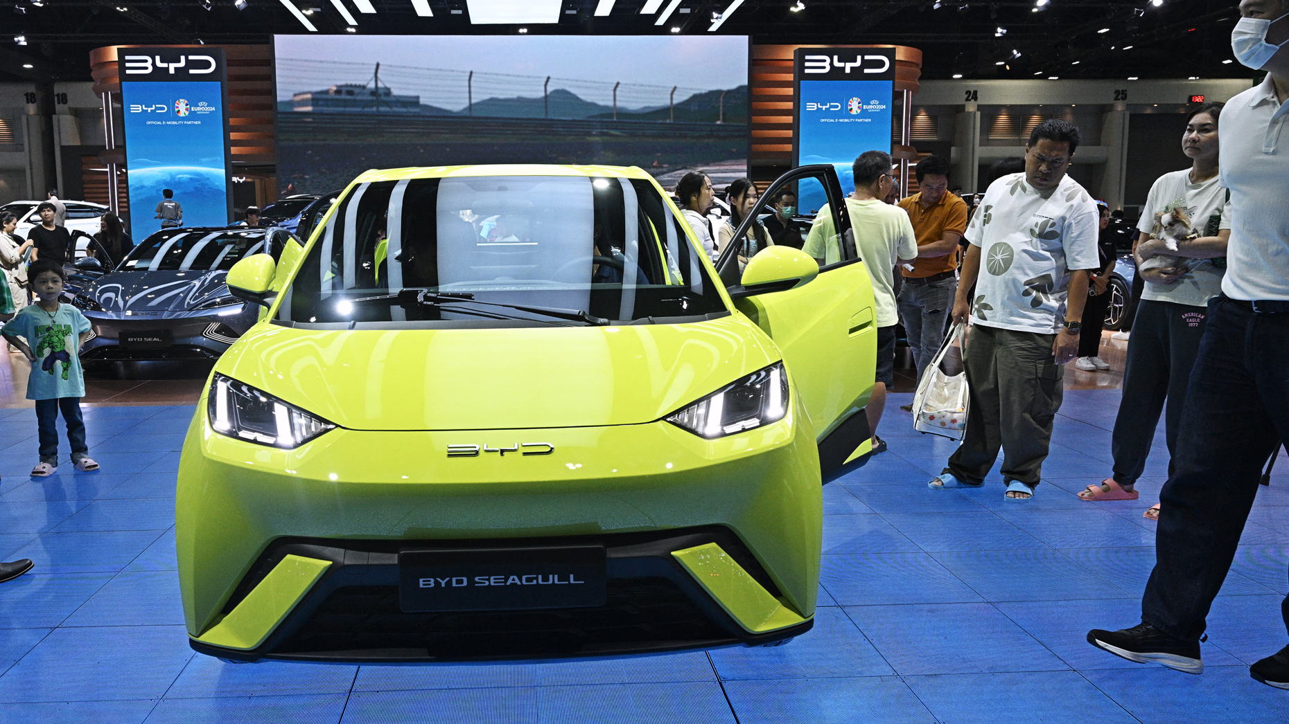The $9,600 Byd Seagull. Photo: Lillian Suwanrumpha/AFP/Getty