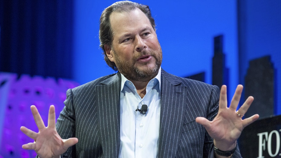 Salesforce.com CEO Marc Benioff. Photo by Bloomberg.