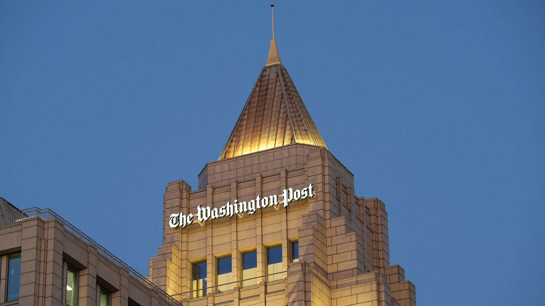 The Washington Post's headquarters in Washington D.C. Photo via Shutterstock.