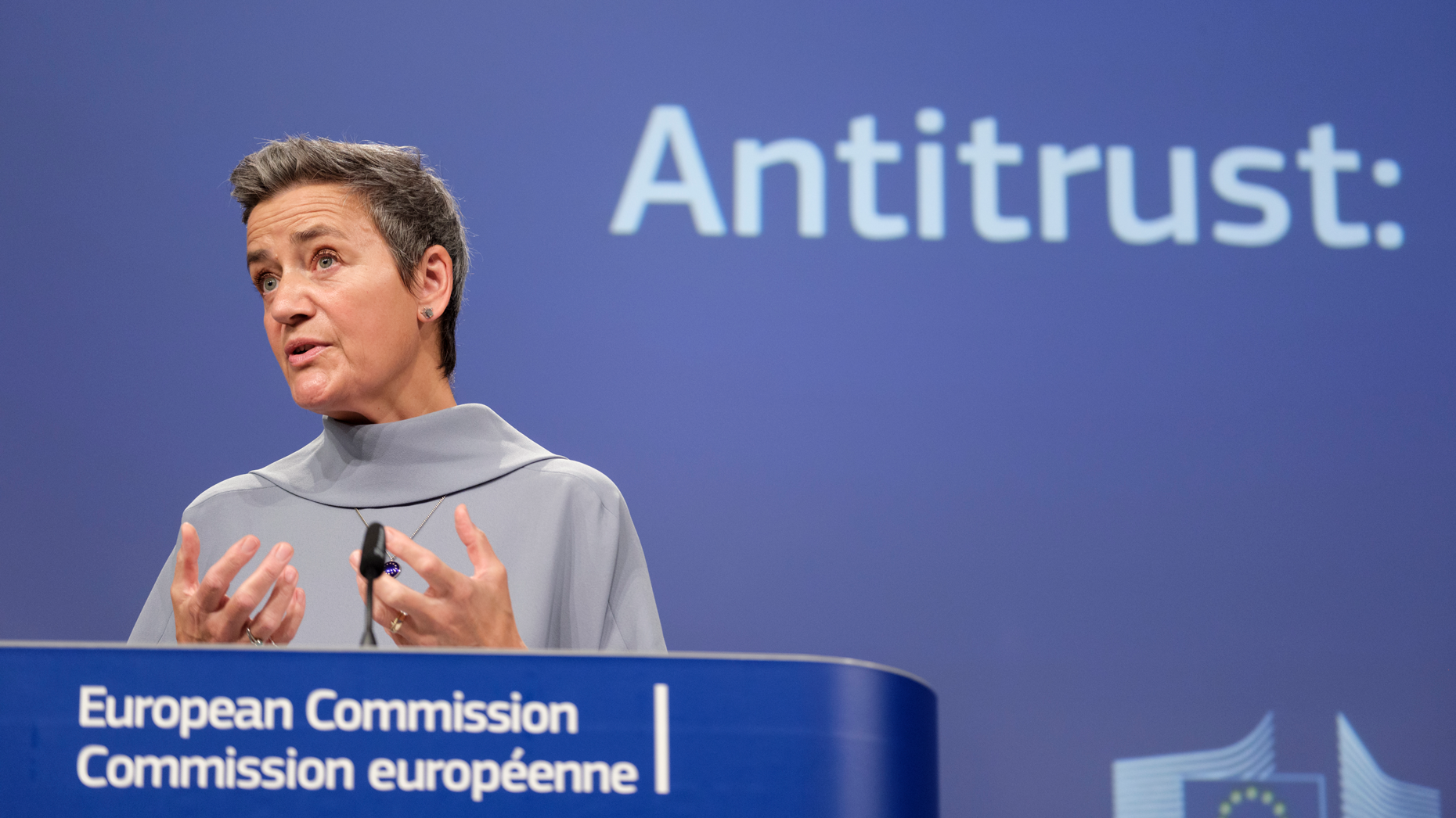 The European Commission for a Europe Fit for the Digital Age's Margrethe Vestager. Photo by Thierry Monasse/Getty Images.