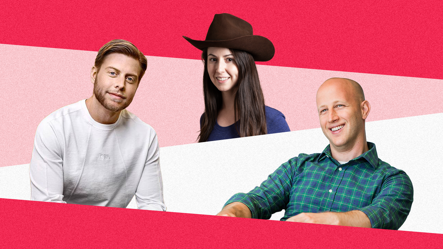 Left to right: Everett Randle of Kleiner Perkins, Amanda Robson formerly of Cowboy Ventures and Dan Levine of Accel. Photos via listed firms.