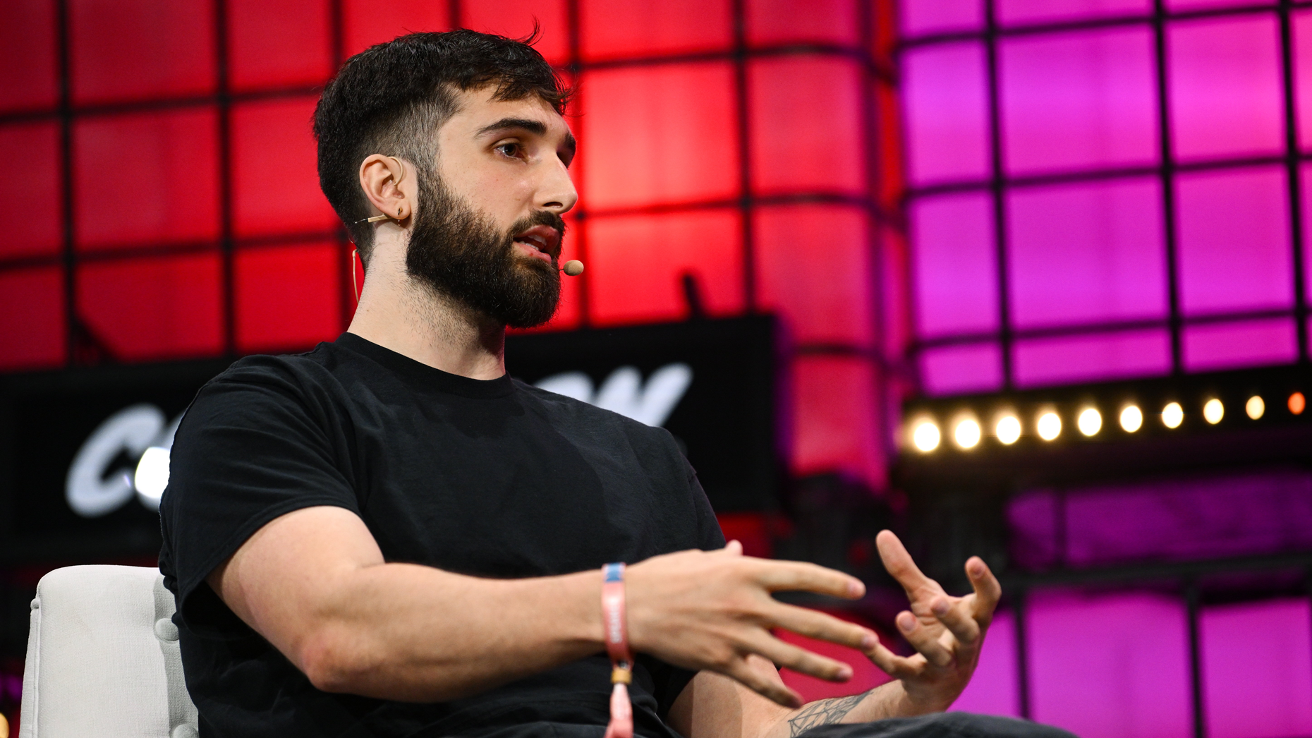 Cohere CEO Aidan Gomez. Photo By Ramsey Cardy/Getty Images.