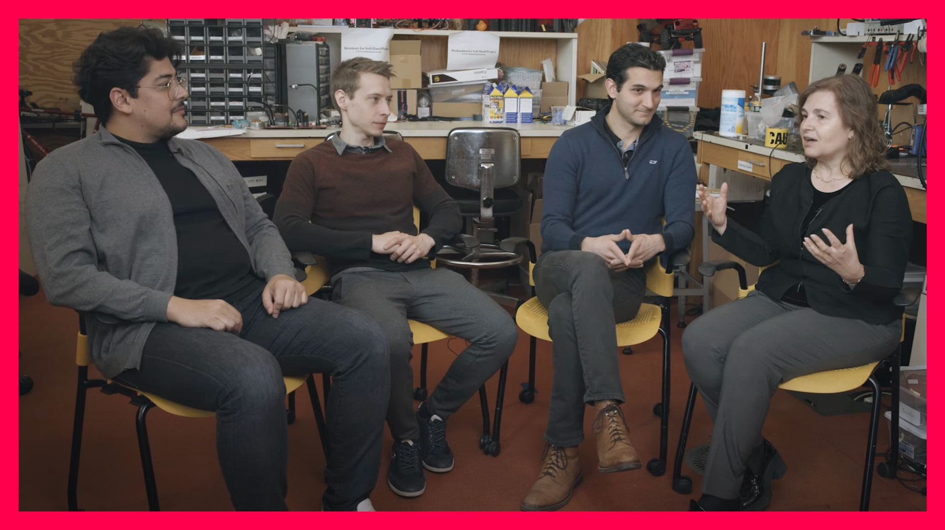 Liquid AI's co-founders. Left to right: Ramin Hasani, Mathias Lechner, Alexander Amini and Daniela Rus. Photo via YouTube/MIT CSAIL.
