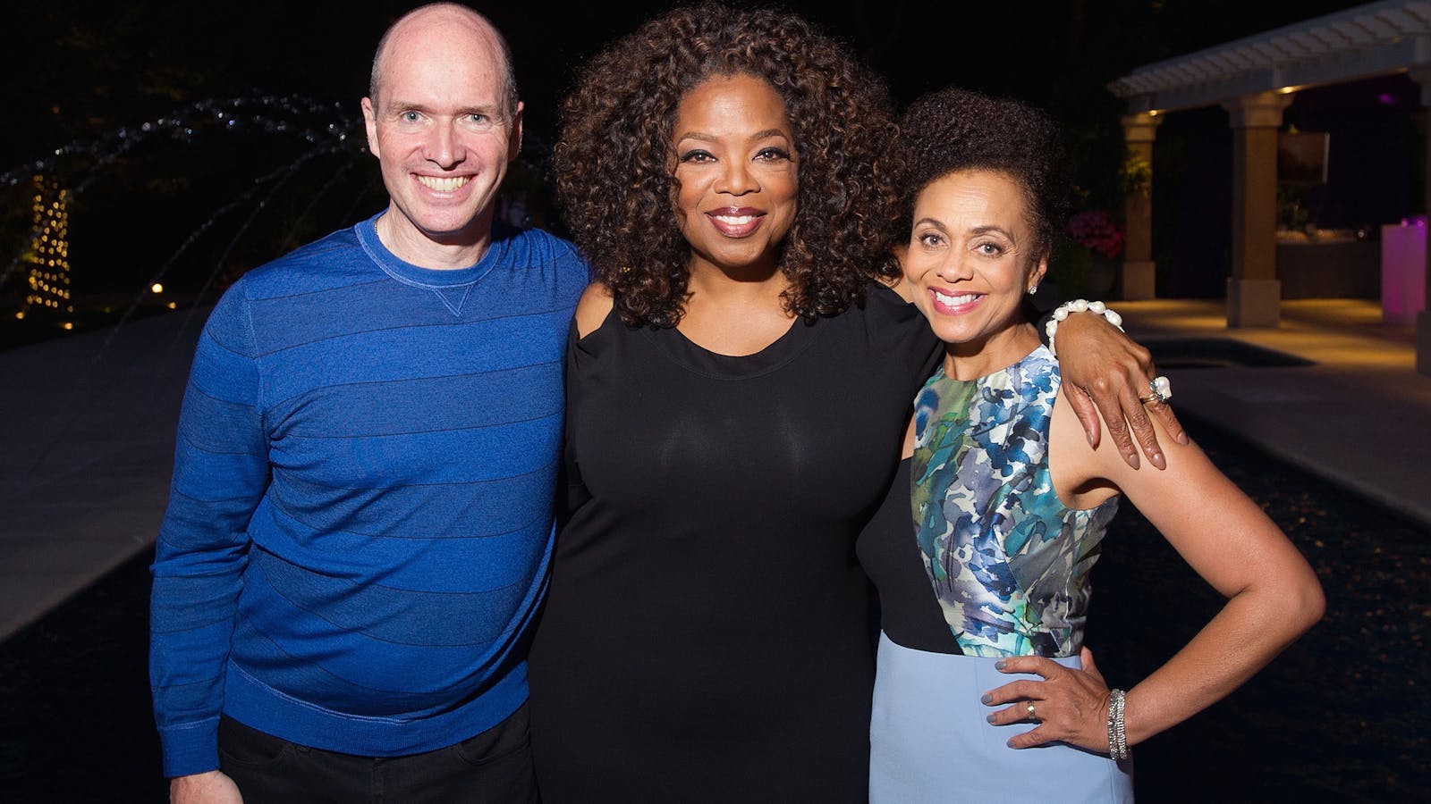 Ben Horowitz with his wife Felicia and Oprah Winfrey, center. Photo by AP.