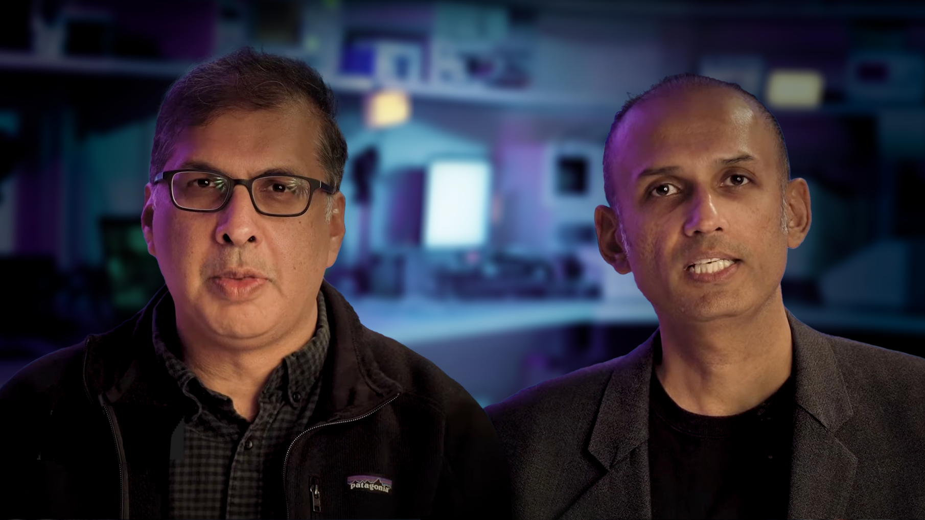 D-Matrix's co-founders, Sudeep Bhoja (left) and Sid Sheth (right). Photos via YouTube/D-Matrix
