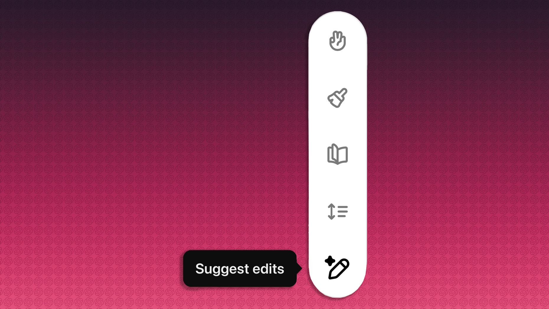 OpenAI's canvas toolbar. Art by The Information.