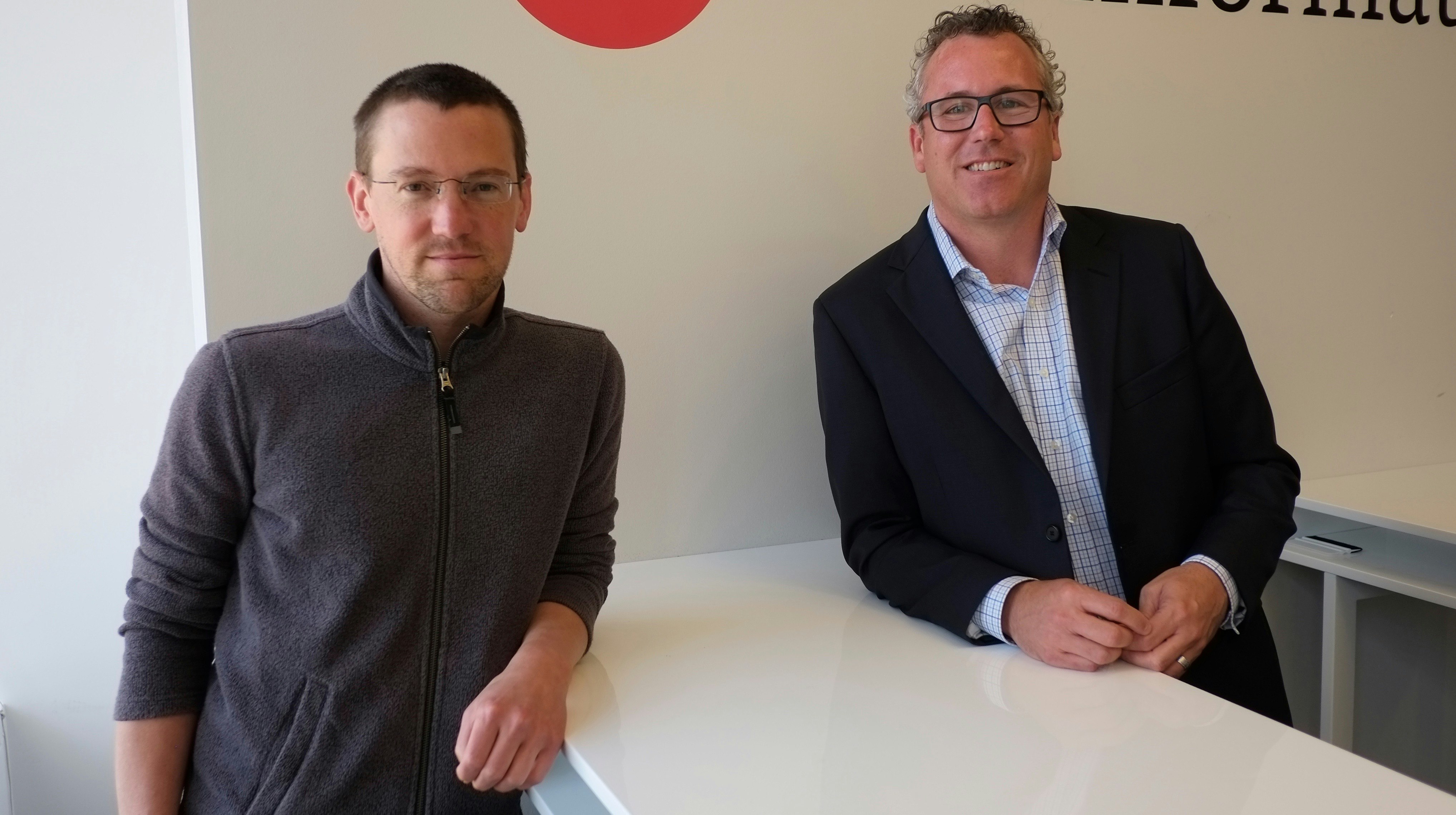 Janus' Brad Slingerlend, left, and Denny Fish. Photo by Steve Nellis. 