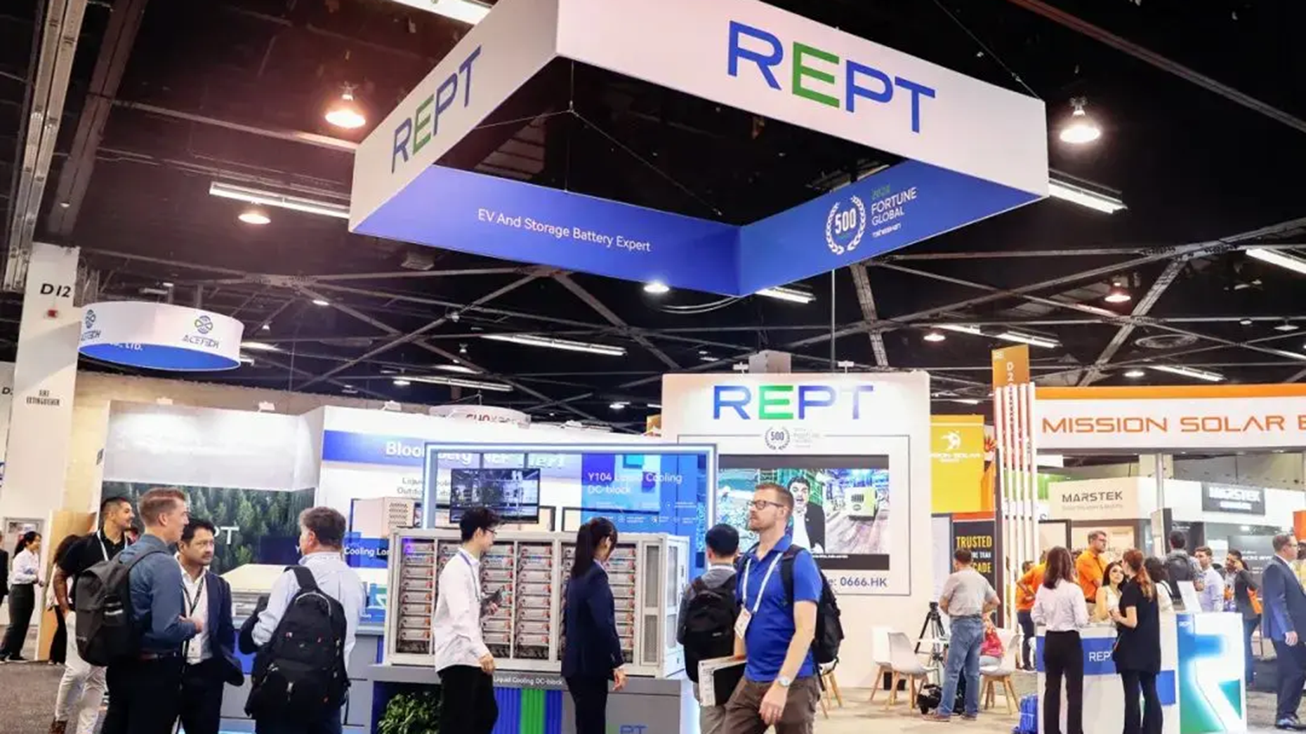 Rept's booth at a recent industry conference. Photo: Courtesy Rept